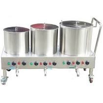 NỒI NẤU PHỞ INOX ĐIỆN BẰNG ĐIỆN 150LÍT 3 NỒI